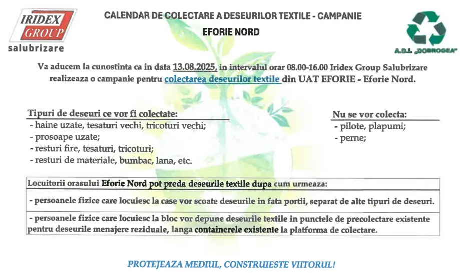 deseuri textile nord