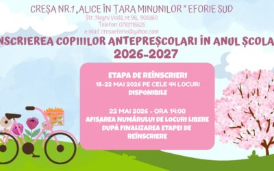 Calendar Înscrieri 2026 -2027 Creșa Eforie Sud