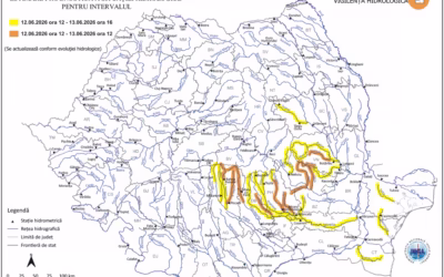 ATENȚIONARE HIDROLOGICĂ – COD GALBEN